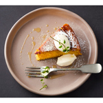 Orange olive oil cake, blood oranges & crème fraiche